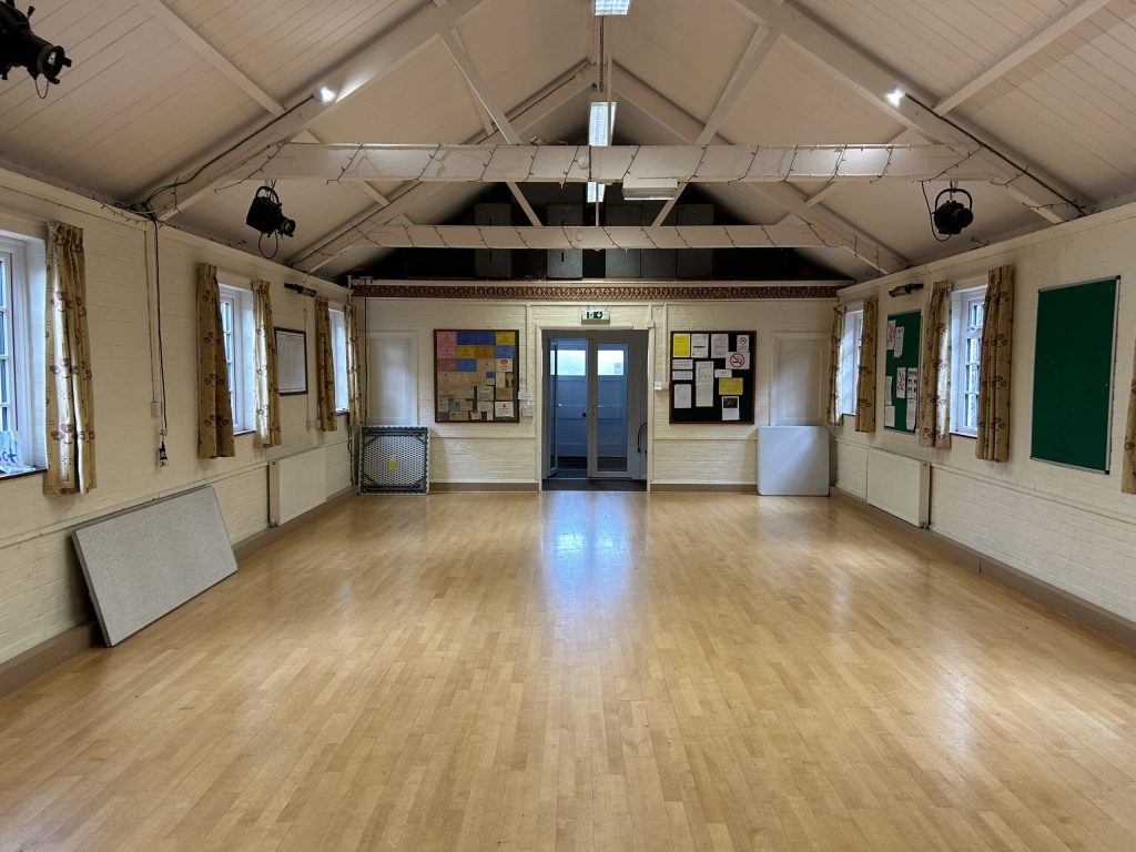 Large space suitable for parties, fitness classes or other social gatherings.