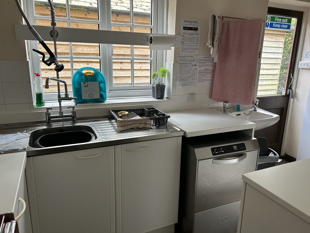 Industrial dishwasher.