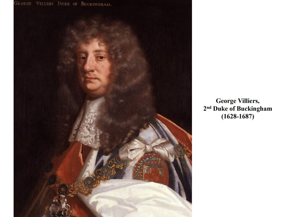 Slide 2 - Portrait of George Villiers, 2nd Duke of Buckingham (1628 - 1687)