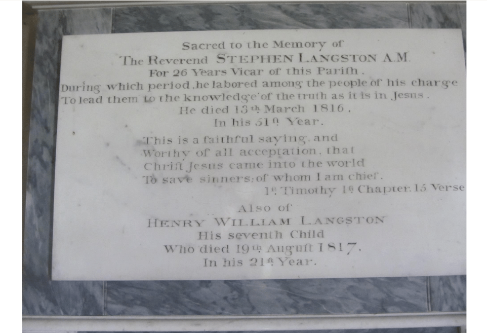 Sacred Memory of Stephen Langston